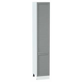 Шкаф пенал с 2-мя дверцами Сканди Grey Softwood Белый 2336*400*576