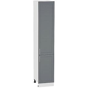 Шкаф пенал с 2-мя дверцами Сканди ШП 400 (для верхних шкафов высотой 720) Graphite Softwood-Белый