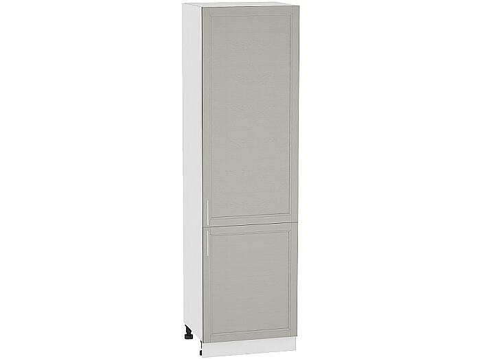 Шкаф пенал с 2-мя дверцами Сканди ШП 600 (для верхних шкафов высотой 720) Grey Softwood-Белый