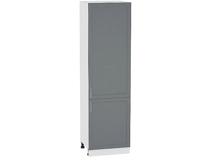 Шкаф пенал с 2-мя дверцами Сканди ШП 600 (для верхних шкафов высотой 720) Graphite Softwood-Белый
