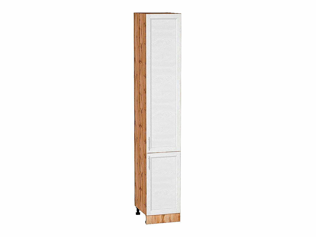 Шкаф пенал с 2-мя дверцами Сканди White Softwood Дуб Вотан 2336*400*576