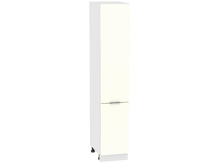 Шкаф пенал с 2-мя дверцами Терра ШП 400 (для верхних шкафов высотой 720) Ваниль Софт-Белый