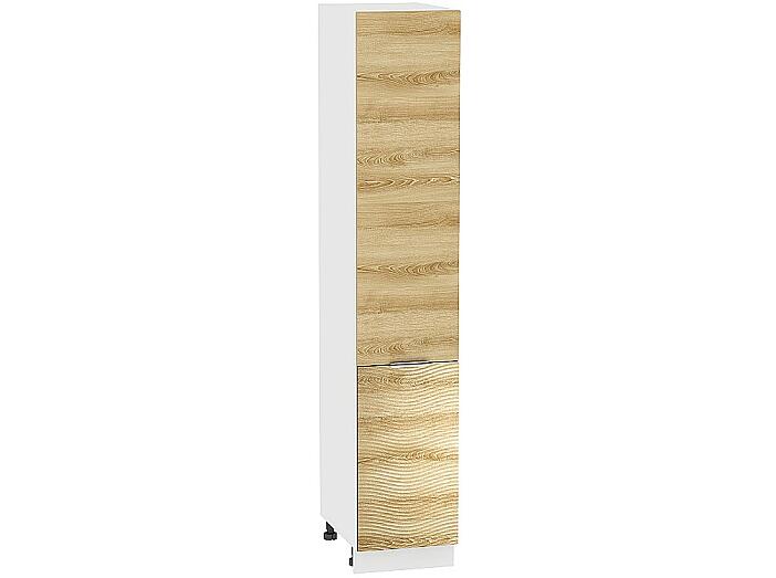 Шкаф пенал с 2-мя дверцами Терра W ШП 400 (для верхних шкафов высотой 720) Ель Карпатская-Белый