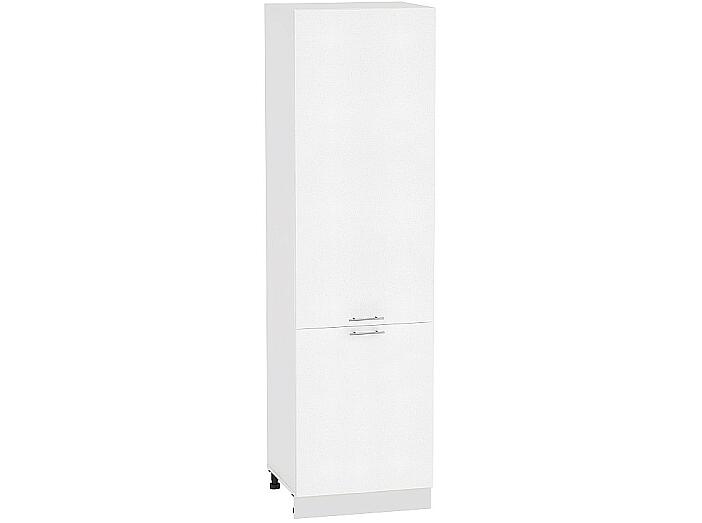 Шкаф пенал с 2-мя дверцами Валерия-М ШП 600Н (для верхних шкафов высотой 920) Белый металлик-Белый