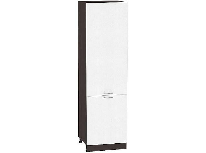 Шкаф пенал с 2-мя дверцами Валерия-М ШП 600Н (для верхних шкафов высотой 920) Белый металлик-Венге