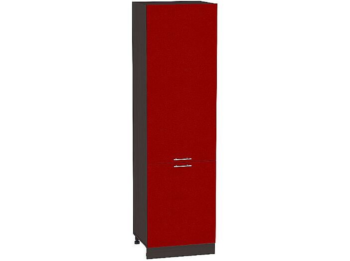 Шкаф пенал с 2-мя дверцами Валерия-М ШП 600Н (для верхних шкафов высотой 920) Гранатовый металлик-Венге