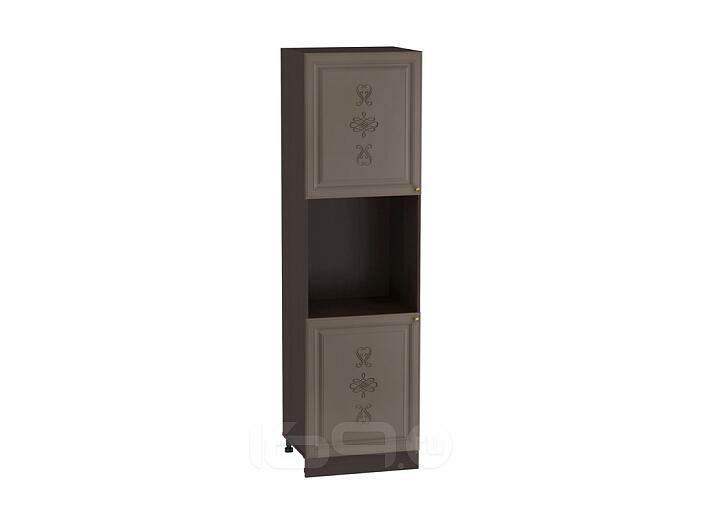 Шкаф пенал под бытовую технику с 2-мя дверцами Версаль ШП 600 Смоки Софт-Венге