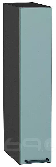Шкаф верхний бутылочница Флэт Grey-green In 2S/Graphite 716*150*318