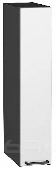 Шкаф верхний бутылочница Флэт White In 2S/Graphite 716*150*318