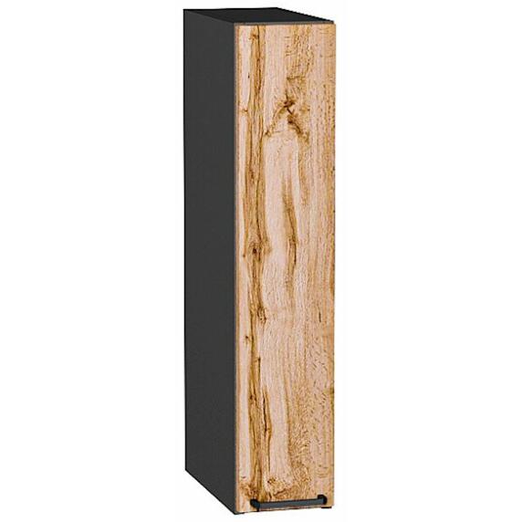 Шкаф верхний бутылочница Флэт Wotan Oak 2S/Graphite 716*150*318