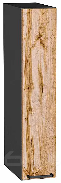 Шкаф верхний бутылочница Флэт Wotan Oak 2S/Graphite 716*150*318