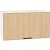 Шкаф верхний горизонтальный Эйр Real Oak/Белый 458*800*320