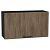 Шкаф верхний горизонтальный Флэт Brown Casella Oak 2S/Graphite 458*800*318