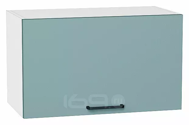 Шкаф верхний горизонтальный Флэт Grey-green In 2S/Белый 358*600*318