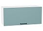 Шкаф верхний горизонтальный Флэт Grey-green In 2S/Белый 358*800*318