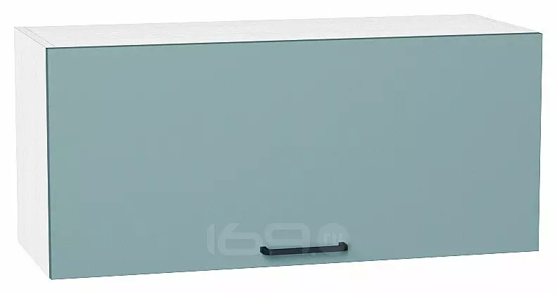 Шкаф верхний горизонтальный Флэт Grey-green In 2S/Белый 358*800*318