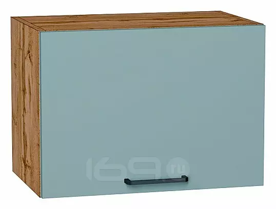 Шкаф верхний горизонтальный Флэт Grey-green In 2S/Дуб Вотан 358*500*318