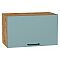 Шкаф верхний горизонтальный Флэт Grey-green In 2S/Дуб Вотан 358*600*318