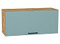 Шкаф верхний горизонтальный Флэт Grey-green In 2S/Дуб Вотан 358*800*318