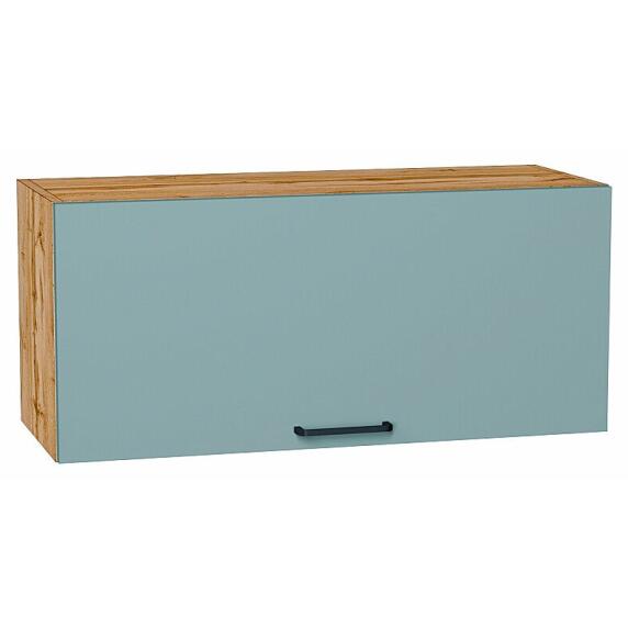 Шкаф верхний горизонтальный Флэт Grey-green In 2S/Дуб Вотан 358*800*318