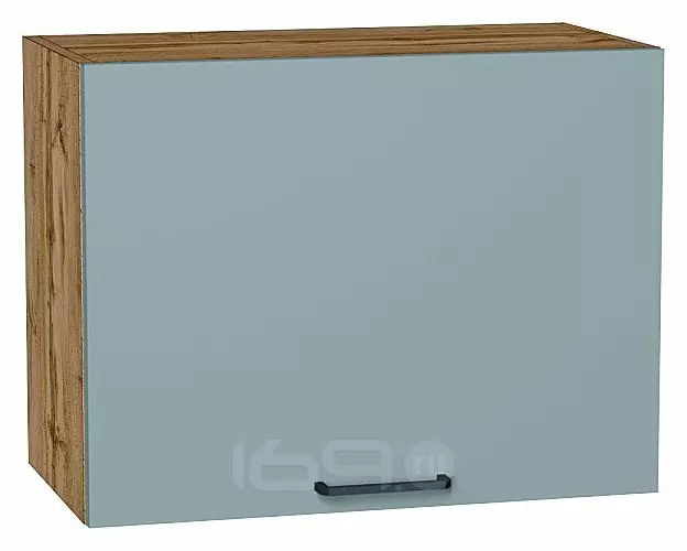 Шкаф верхний горизонтальный Флэт Grey-green In 2S/Дуб Вотан 460*600*318