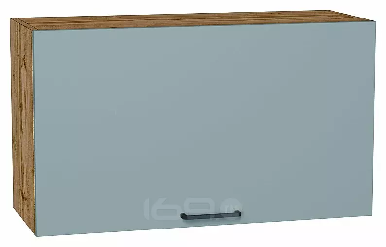 Шкаф верхний горизонтальный Флэт Grey-green In 2S/Дуб Вотан 460*800*318