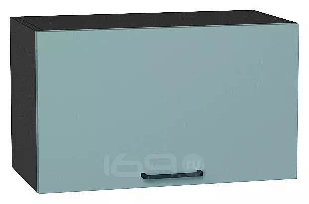 Шкаф верхний горизонтальный Флэт Grey-green In 2S/Graphite 358*600*318