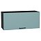 Шкаф верхний горизонтальный Флэт Grey-green In 2S/Graphite 358*800*318