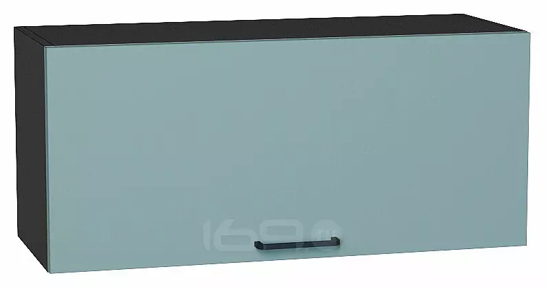 Шкаф верхний горизонтальный Флэт Grey-green In 2S/Graphite 358*800*318