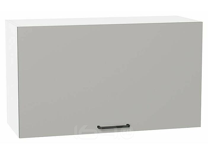 Шкаф верхний горизонтальный Флэт Light Grey In 2S/Белый 458*800*318