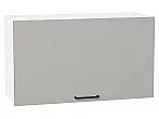 Шкаф верхний горизонтальный Флэт Light Grey In 2S/Белый 458*800*318