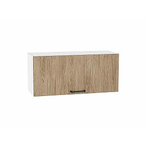 Шкаф верхний горизонтальный Флэт Natural Casella Oak 2S/Белый 358*800*318