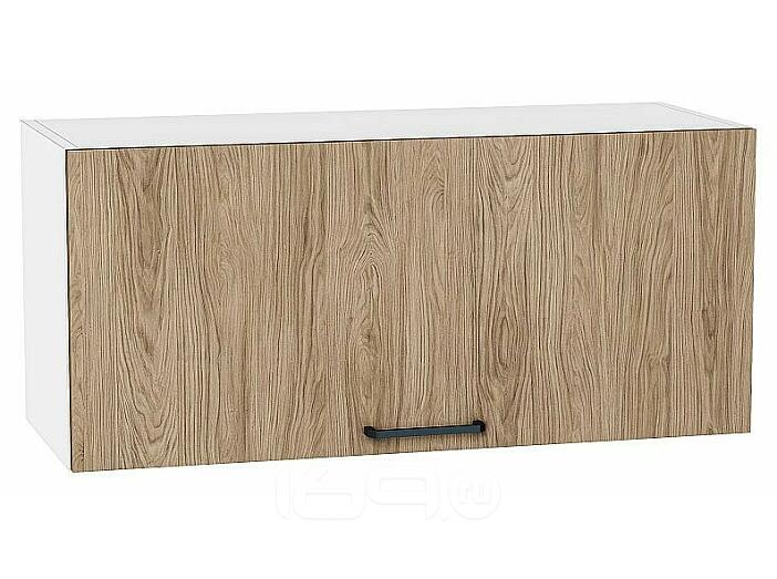 Шкаф верхний горизонтальный Флэт Natural Casella Oak 2S/Белый 358*800*318