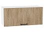 Шкаф верхний горизонтальный Флэт Natural Casella Oak 2S/Белый 358*800*318