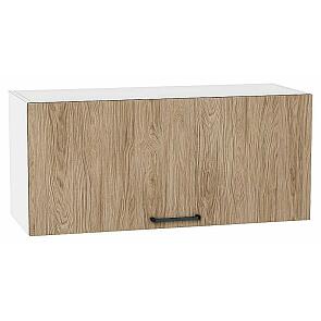 Шкаф верхний горизонтальный Флэт Natural Casella Oak 2S/Белый 358*800*318