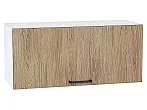Шкаф верхний горизонтальный Флэт Natural Casella Oak 2S/Белый 358*800*318