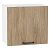 Шкаф верхний горизонтальный Флэт Natural Casella Oak 2S/Белый 458*500*318