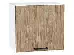 Шкаф верхний горизонтальный Флэт Natural Casella Oak 2S/Белый 458*500*318