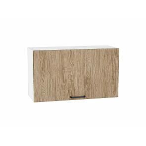 Шкаф верхний горизонтальный Флэт Natural Casella Oak 2S/Белый 458*800*318