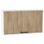 Шкаф верхний горизонтальный Флэт Natural Casella Oak 2S/Белый 458*800*318