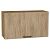 Шкаф верхний горизонтальный Флэт Natural Casella Oak 2S/Дуб Вотан 458*800*318