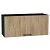 Шкаф верхний горизонтальный Флэт Natural Casella Oak 2S/Graphite 358*800*318
