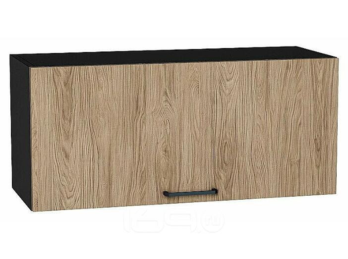 Шкаф верхний горизонтальный Флэт Natural Casella Oak 2S/Graphite 358*800*318