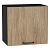 Шкаф верхний горизонтальный Флэт Natural Casella Oak 2S/Graphite 458*500*318