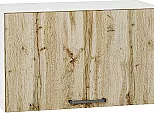 Шкаф верхний горизонтальный Флэт Wotan Oak 2S/Белый 358*600*318