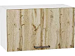 Шкаф верхний горизонтальный Флэт Wotan Oak 2S/Белый 358*600*318