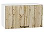Шкаф верхний горизонтальный Флэт Wotan Oak 2S/Белый 358*600*318