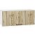 Шкаф верхний горизонтальный Флэт Wotan Oak 2S/Белый 358*800*318