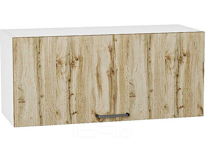 Шкаф верхний горизонтальный Флэт Wotan Oak 2S/Белый 358*800*318