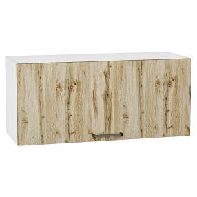 Шкаф верхний горизонтальный Флэт Wotan Oak 2S/Белый 358*800*318